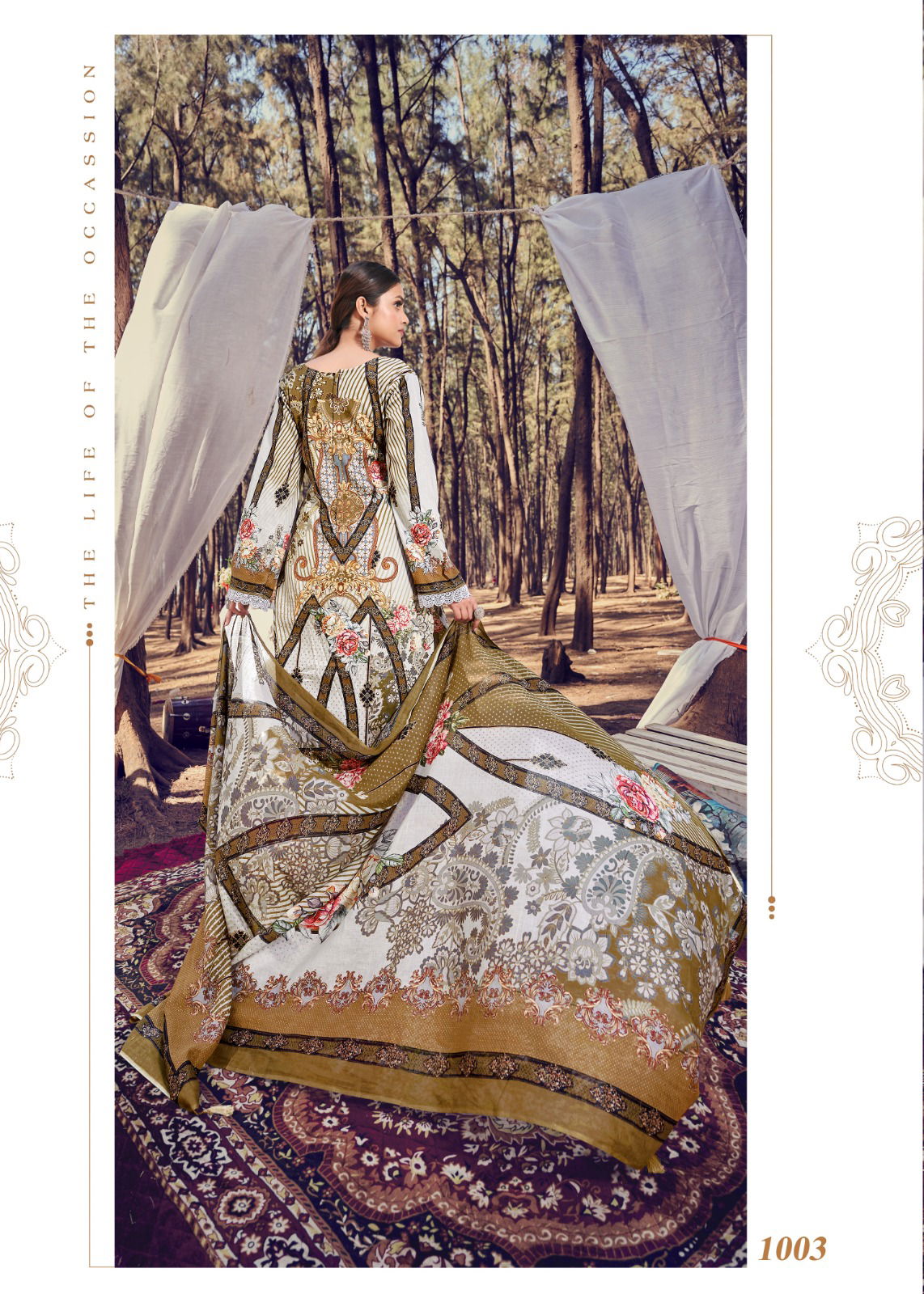 AZA Hermitage 1001-1007 Wholesale Pakistani Dress Material Catalog